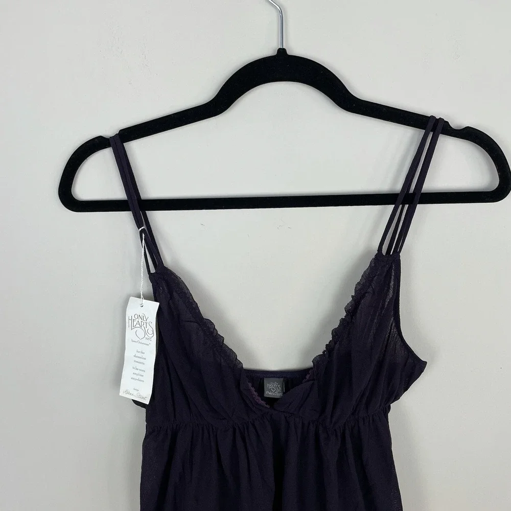 Only Hearts Tailored Tulle Cheme Babydoll Grape Purple Size M/L Mesh
